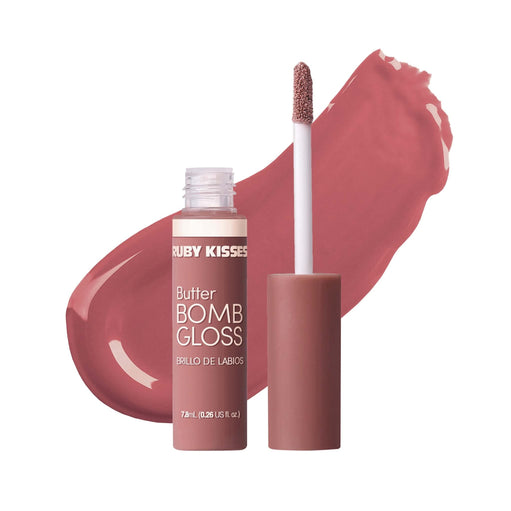 Ruby Kisses Lip Gloss Butter Bomb Gloss Non-Sticky Lip Gloss Vitamin E Natural Nude Lip Makeup - 7.8mL (0.26 US Fl.oz) (Butter Bomb) - image 1