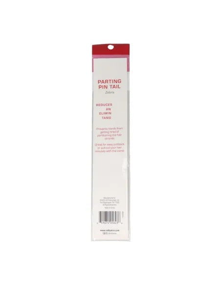 Red Zebra Parting Pin Tail Comb - image 1