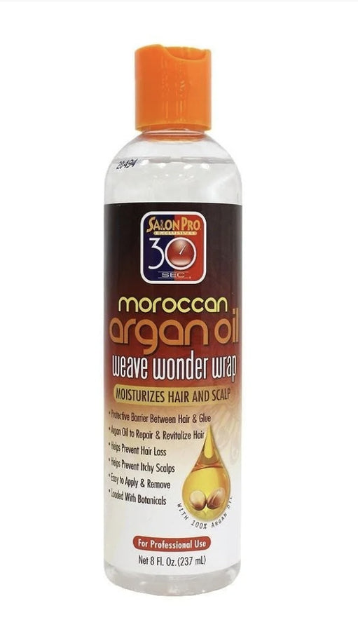 Salon pro 30 Sec Moroccan Argan Oil Weave Wonder Wrap Clear - image 1