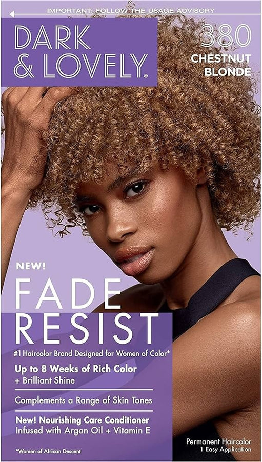 SoftSheen-Carson Dark & Lovely Fade Resist Unisex Permanent Hair Color 380 Chestnut Blonde - image 1