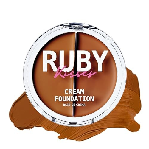 Ruby Kisses Cream Foundation 3D Face Creator 2-color Foundation and Concealer, 12 Hour Wear Long Lasting, Medium to Full Coverage (Level 10) - image 1