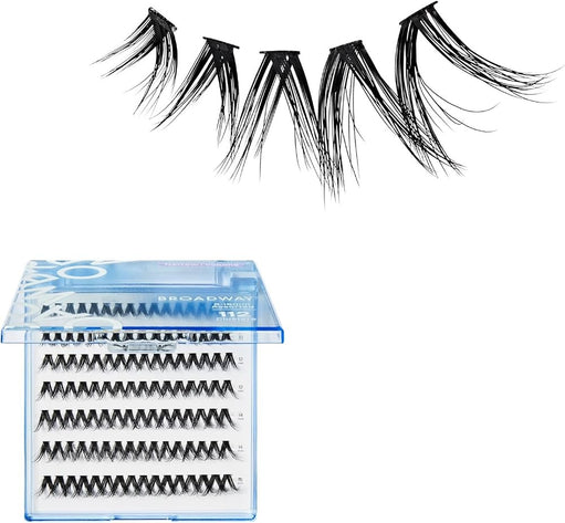 Broadway Lash Clusters, 9-16mm 112 Pcs Assorted Volume False Eyelashes, Customizable DIY Individual Lash Extensions for Beginners, Lightweight & Comfo - image 1