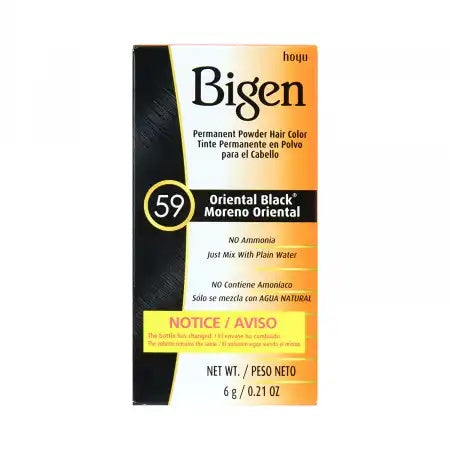 Bigen Permanent Powder Hair Color Oriental Black 59 Unisex Adult - image 1