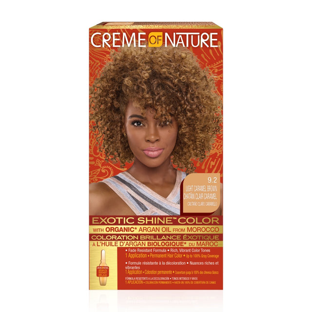 Creme of Nature Exotic Shine Colour Light Caramel Brown 9.2 - image 1