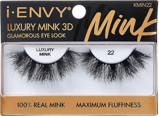 I-ENVY False Lashes Luxury Mink Collection Eyelashes 100% Real Mink Glamorous Eye Look Lashes Maximum Fluffiness 3D Multi-Curl Angle - image 1