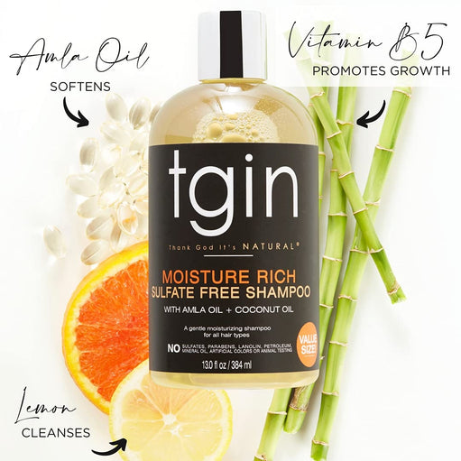 TGIN Moisture Rich Sulfate Free Shampoo 384 Ml - image 1
