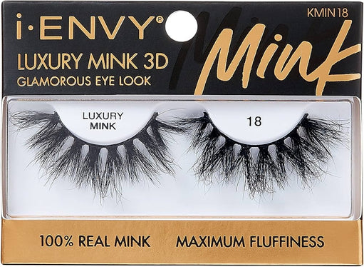 I-ENVY False Lashes Luxury Mink Collection Eyelashes 100% Real Mink Glamorous Eye Look Lashes Maximum Fluffiness 3D Multi-Curl Angle - image 1