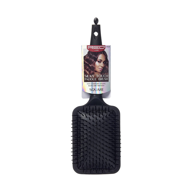 Red Blow Dry Friendly Silky Paddle Brush Square - image 1