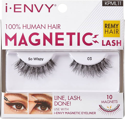 KISS I Envy Magnetic Human Hair Lashes Double Strength Reusable Lashes Easy to Apply Everyday Wearable False Eyelashes - image 1
