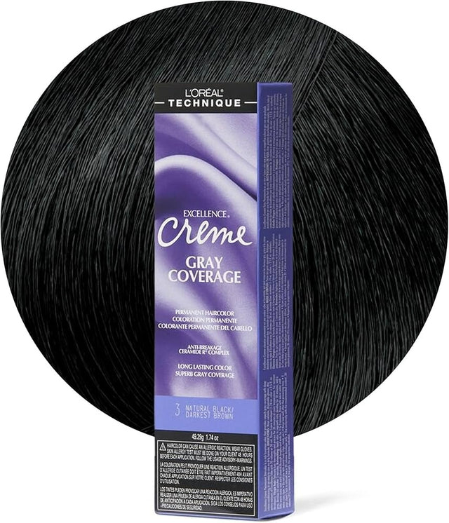 L'or?al Technique Excellence Crme Permanent Hair Color | Long-Lasting Hair Dye | Rich Formula with No-Drip Application | Superb Gray Coverage | for Al - image 1