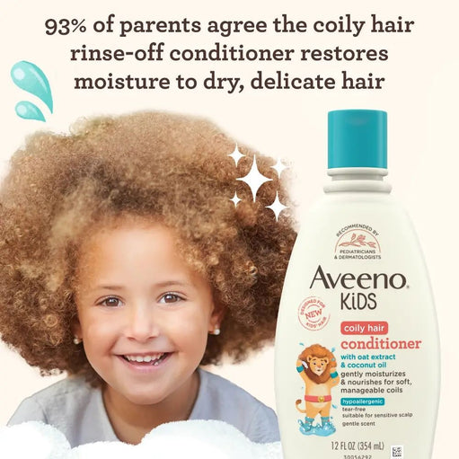 Aveeno Kids' Coily Hair Conditioner - 12 Fl Oz - image 1