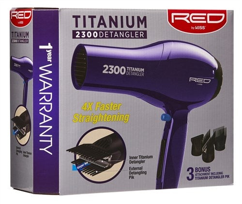 Kiss - Red 2300 Titanium Detangler - image 1