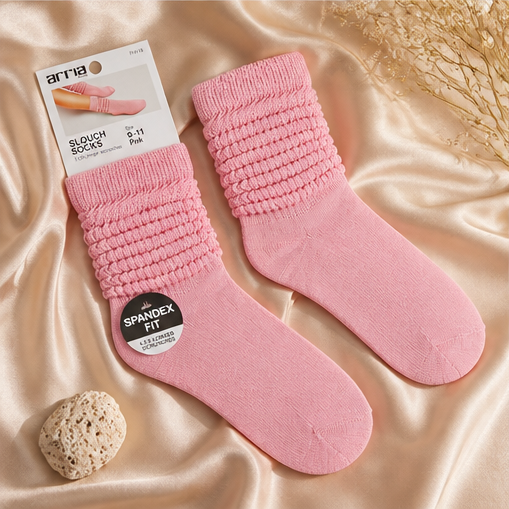 ARRIA Slouch Socks Womens Cute Trendy, Soft Ribbed Medium Thickness, All Seasons, Classic Solid Colors, - image 3