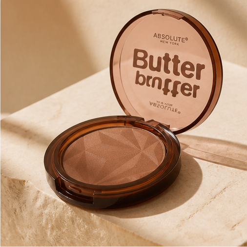 Absolute New York Butter Bronzer Blush, Soft Pressed Powder, Highly Pigmented with Ultra Fine Shimmer (MFFB05 Butterscotch) - image 2