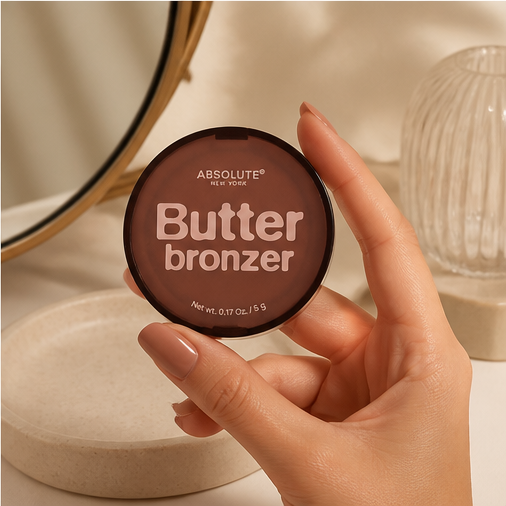 Absolute New York Butter Bronzer Blush, Soft Pressed Powder, Highly Pigmented with Ultra Fine Shimmer (MFFB05 Butterscotch) - image 4