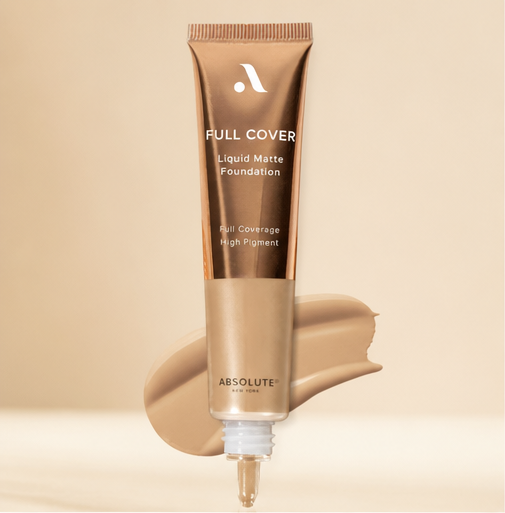 Absolute New York MFFD03 Full Cover Liquid Matte Foundation; Creamy Oil Free Formula with Dropper Tip; Natural Matte Finish - image 1