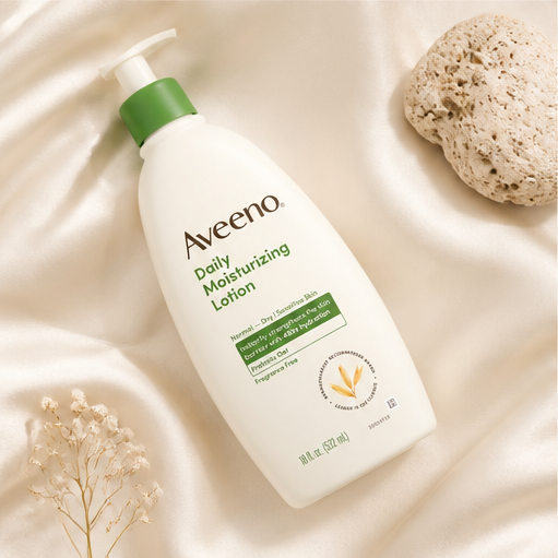 Aveeno - Daily Moisturizer, Body Lotion, For Dry Skin, Prebiotic Oat Fragrance Free, 18 fl. oz (Pack of 1) - image 3