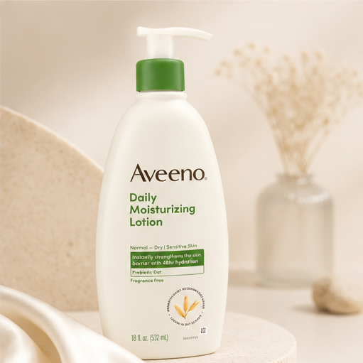 Aveeno - Daily Moisturizer, Body Lotion, For Dry Skin, Prebiotic Oat Fragrance Free, 18 fl. oz (Pack of 1) - image 4
