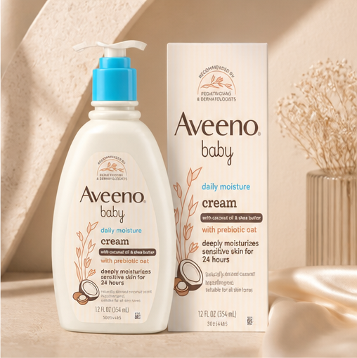 Aveeno Baby Daily Moisture Coconut Oil & Shea Butter Cream, 12 OZ - image 2