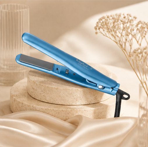 BaBylissPRO Nano Titanium Ultra-Thin Straightening Flat Iron - Blue - 1.5": Heating Time 60 Sec, 450 Max Heat Output, All Hair Types - image 4