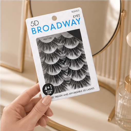 Broadway Eyes Strip False Eyelashes Multipack Fake Eyelashes Natural to Dramatic Look Lash Set 5 Pairs (05) - image 4