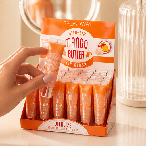 Broadway Vita-Lip Clear Lip Gloss Box Display Set (Mango Butter) - image 4