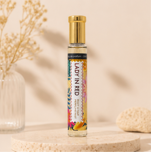 Esha Body & Hair Perfume Mist Eau De Parfum for Women Infused with Betaine Citrus Lily (LADY in RED) - image 1