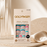 Gold Finger Solid Color Ready-to-wear 24 Toenails - Wider So Happy - image 2