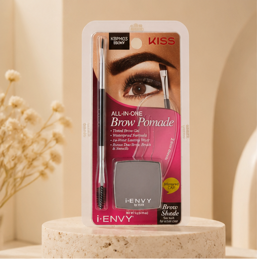 IEnvy by KISS All-in-One Brow Pomade Ebony KBPM03 Waterproof Long Last - image 1