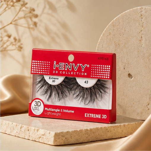 KISS I-ENVY 3D Collection False Eyelashes Single-Pack Style Extreme 3D #43' 1 Pair - image 2