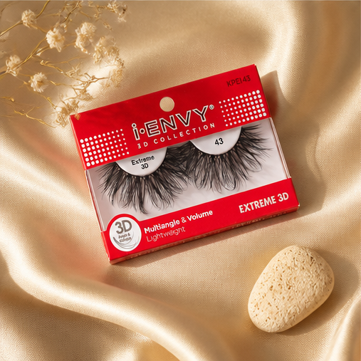 KISS I-ENVY 3D Collection False Eyelashes Single-Pack Style Extreme 3D #43' 1 Pair - image 3