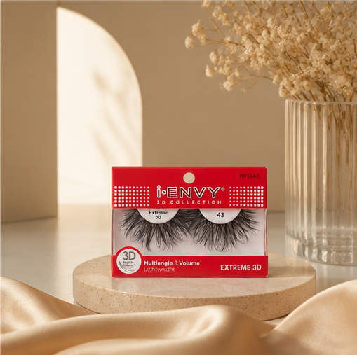 KISS I-ENVY 3D Collection False Eyelashes Single-Pack Style Extreme 3D #43' 1 Pair - image 4