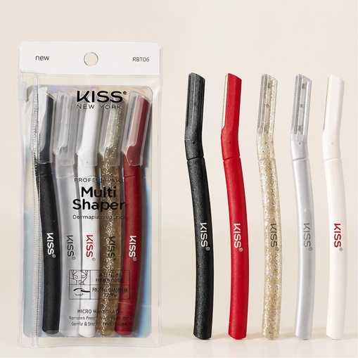 KISS New York Eyebrow Multi Shaper Eyebrow Trimmer Dermaplanning Tool 5pcs - image 1