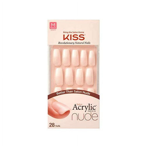 KISS Salon Acrylic Nude French Nail Kit Medium Length, 28CT ,Leliani - image 1