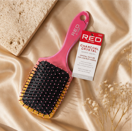 Kiss - Red Crystal Charcoal Square Paddle Brush - image 3
