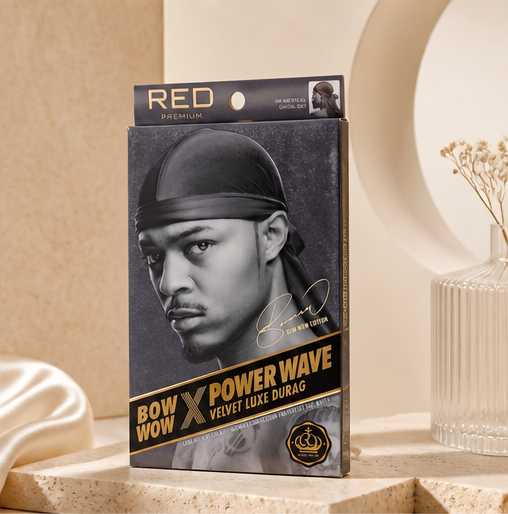 Kiss - Red Power Wave Velvet Durag (black) - image 2