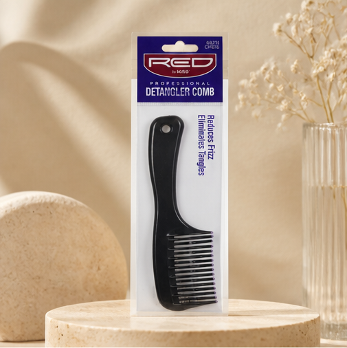 Kiss - Red Professional Detangler Comb - image 1