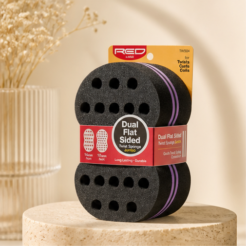 Kiss - Red Twist Sponge Jumbo Flat Double Side - image 1