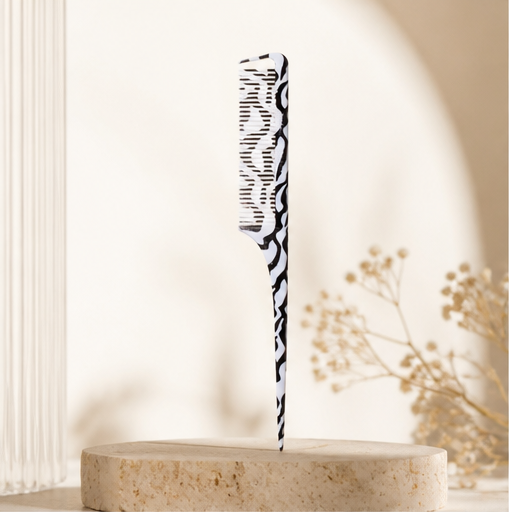 Kiss - Red Zebra Parting Rat Tail Comb - image 1