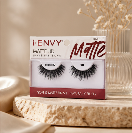 Kiss I Envy Eyelashes Matte 3D Invisible Band - KMEI10 - image 2