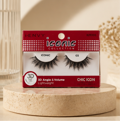 Kiss I Envy Iconic Collection Lashes # 03 3D Angle and Volume 1 Set - image 1