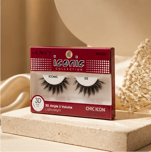 Kiss I Envy Iconic Collection Lashes # 03 3D Angle and Volume 1 Set - image 2