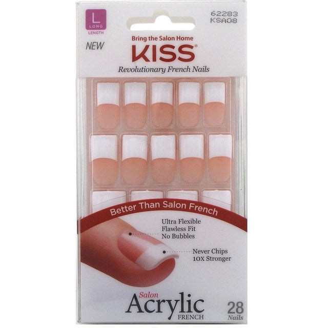 Kiss Salon Acrylic French Kit Back Talk Long - image 1
