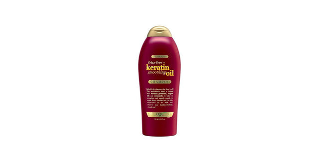 OGX Frizz-Free + Keratin Smoothing Oil Shampoo - image 1