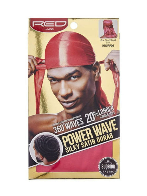 Red by Kiss Power Wave Silky Durag Pink - image 1