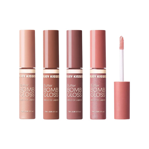 Ruby Kisses Lip Gloss Butter Bomb Gloss Non-Sticky Lip Gloss Vitamin E Natural Nude Lip Makeup - 7.8mL (0.26 US Fl.oz) (Blushing) - image 1