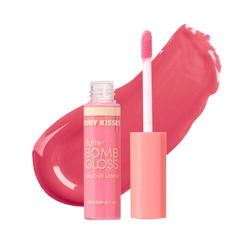 Ruby Kisses Lip Gloss Butter Bomb Gloss Non-Sticky Lip Gloss Vitamin E Natural Nude Lip Makeup - 7.8mL (0.26 US Fl.oz) (Creampie) - image 1