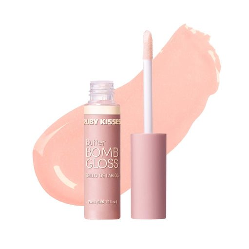 Ruby Kisses Lip Gloss Butter Bomb Gloss Non-Sticky Lip Gloss Vitamin E Natural Nude Lip Makeup - 7.8mL (0.26 US Fl.oz) (Fairy) - image 1