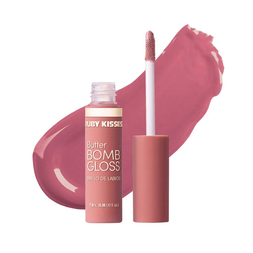 Ruby Kisses Lip Gloss Butter Bomb Gloss Non-Sticky Lip Gloss Vitamin E Natural Nude Lip Makeup - 7.8mL (0.26 US Fl.oz) (Sublime) - image 1