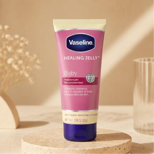 Vaseline Healing Petroleum Jelly for Baby Diaper Rash Hypoallergenic 2.89 Oz - image 1